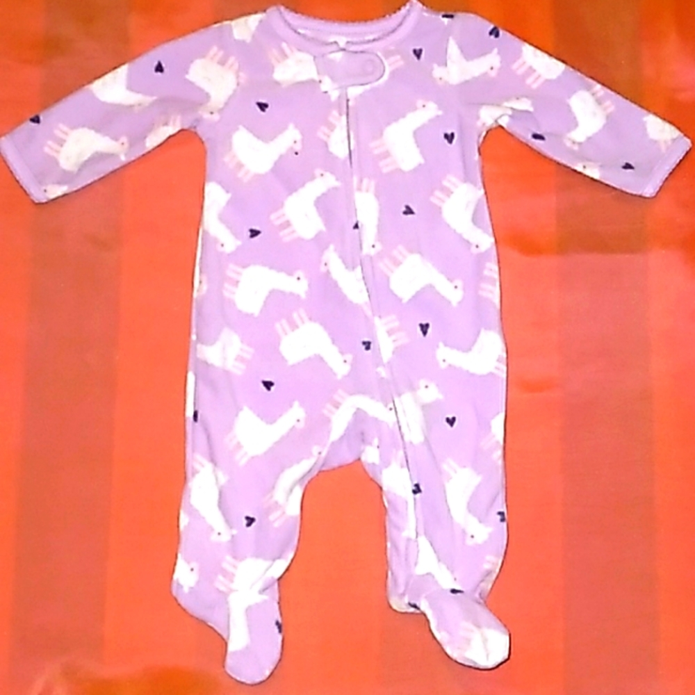 Carters Newborn purple fleece sleeper
